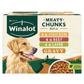Winalot Meaty Chunks in Gravy 12 x 100g offers a variety pack with chicken, beef, and lamb for wholesome dog food. Features Winalot’s trusted quality and tasty meaty chunks dogs love.